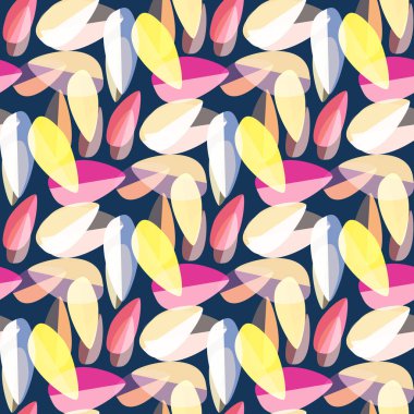 Parlak arka plan Dikişsiz desen çok renkli yapraklarda.