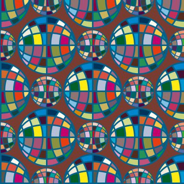 Renk seamless modeli ile işbirliği dünya küre.