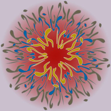 Yeni simetrik soyut mandala. Duvar kağıdı, desen dolgularını, web sayfaları, yüzey dokuları için dekoratif nesne-ebilmek var olmak kullanılmış.