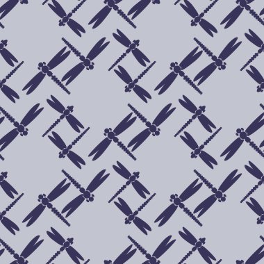 Dekoratif renkli seamless modeli ile şirin yusufçuk