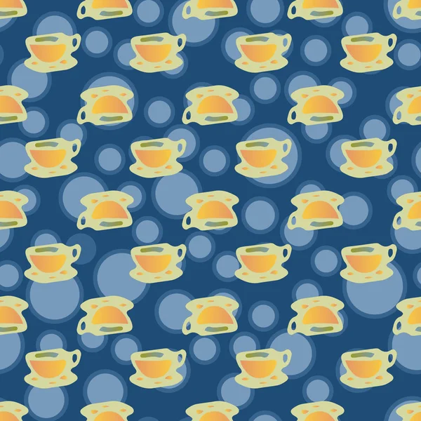 Bardak kahve veya çay arka plan seamless modeli üzerinde noktalı.