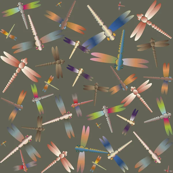 Dekoratif renkli seamless modeli ile şirin yusufçuk