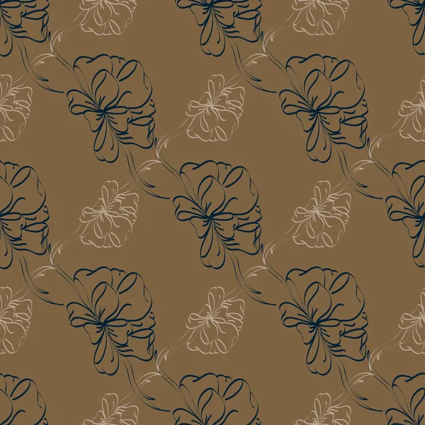 Çok renkli yay ve kurdeleler parlak seamless modeli.