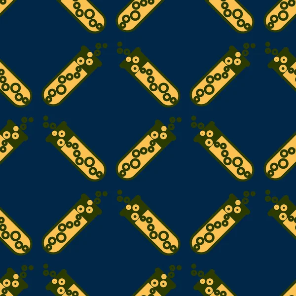 Kimya test tüpleri parlak arka plan üzerinde. Seamless modeli.