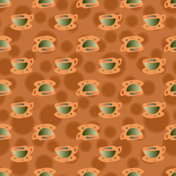 Bardak kahve veya çay arka plan seamless modeli üzerinde noktalı.