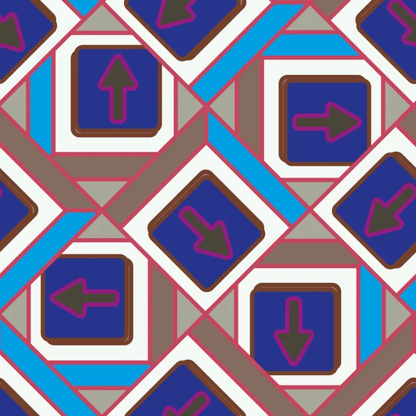 Ok düğmeleri ile Dikişsiz soyut desen