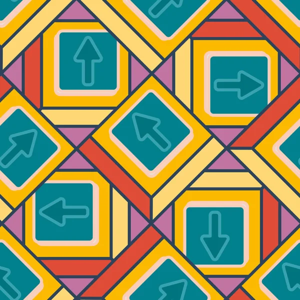 Ok düğmeleri ile Dikişsiz soyut desen