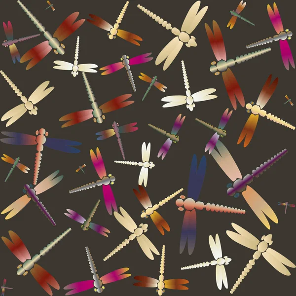 Dekoratif renkli seamless modeli ile şirin yusufçuk