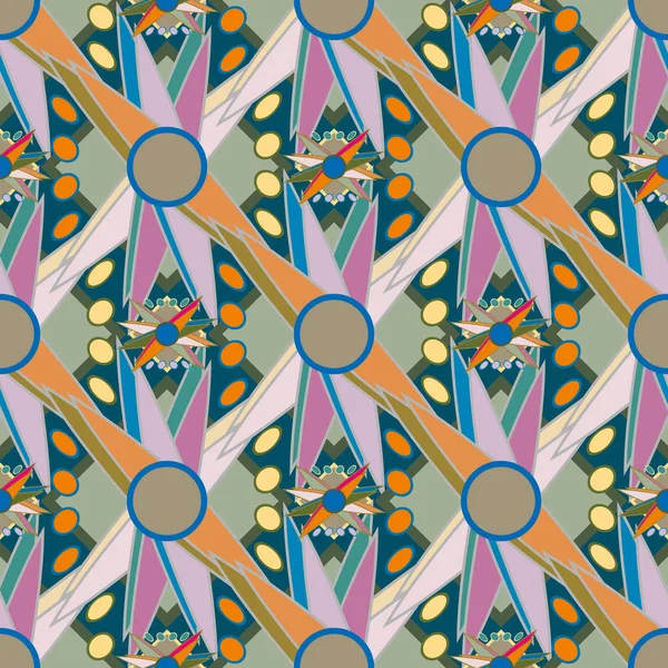 Çiçekler, vektör çizim ile çok renkli geometrik seamless modeli 