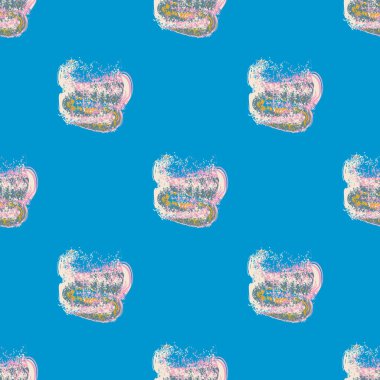 Bulutlar Dikişsiz desen şeklinde suluboya soyut leke.