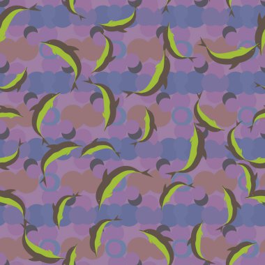 Yunuslar su altında çizim arka planı için bir sürü ile sorunsuz doku