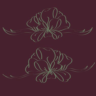 Set çekilmiş yay izole el renk arka plan üzerinde.