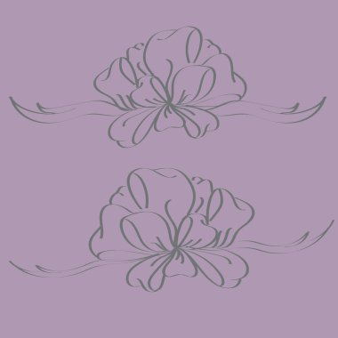 Set çekilmiş yay izole el renk arka plan üzerinde.