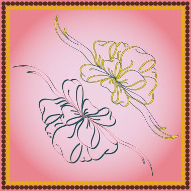 Set çekilmiş yay izole el renk arka plan üzerinde.