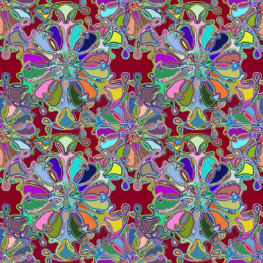 Soyut kaleydoskop renkli Dikişsiz desen arka planı için. 
