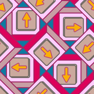 Ok düğmeleri ile Dikişsiz soyut desen