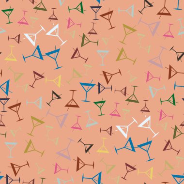 Tropik kokteyller renkli seamless modeli