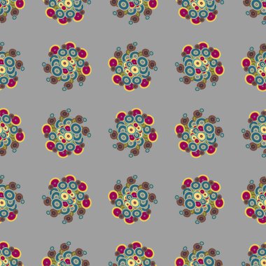 Soyut geometrik renkli seamless modeli daireler, arka plan ile