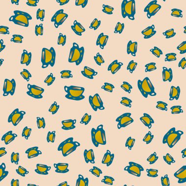 Kahve ya da çay Dikişsiz desen bardak.