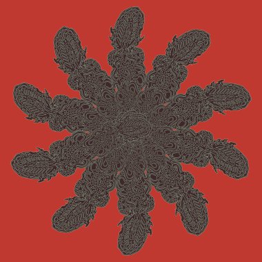 Stil zentangle yeni simetrik mandala doodle ile sanat esin kaynağı oldu. Duvar kağıdı, desen dolgularını, web sayfaları, yüzey dokuları için dekoratif nesne-ebilmek var olmak kullanılmış.