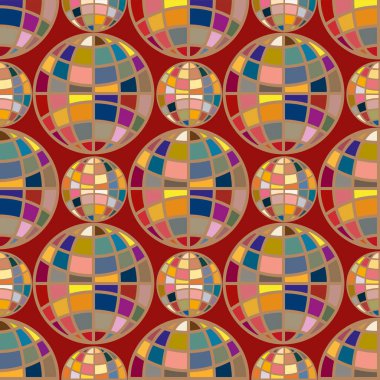 Renk seamless modeli ile işbirliği dünya küre.