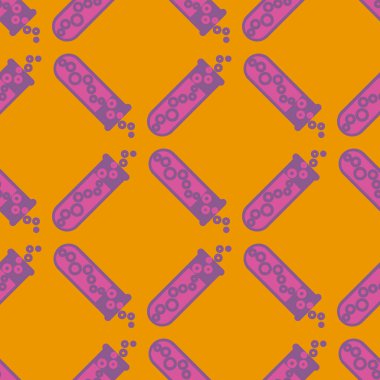 Kimya test tüpleri parlak arka plan üzerinde. Seamless modeli.