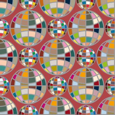 Renk seamless modeli ile işbirliği dünya küre.
