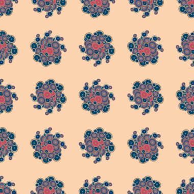 Soyut geometrik renkli seamless modeli daireler, arka plan ile