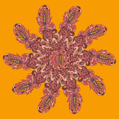 Stil zentangle yeni simetrik mandala doodle ile sanat esin kaynağı oldu. Duvar kağıdı, desen dolgularını, web sayfaları, yüzey dokuları için dekoratif nesne-ebilmek var olmak kullanılmış.