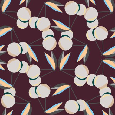 kiraz seamless modeli. Tekstil Ambalaj ve duvar kağıtları için iyi.