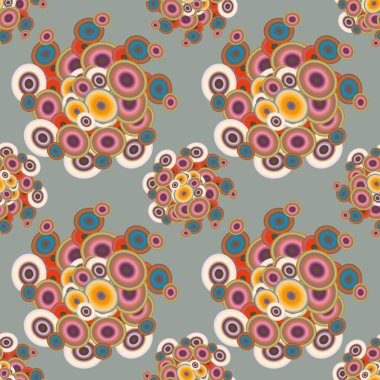 Soyut geometrik renkli seamless modeli daireler, arka plan ile