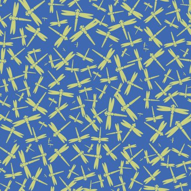 Dekoratif renkli seamless modeli ile şirin yusufçuk