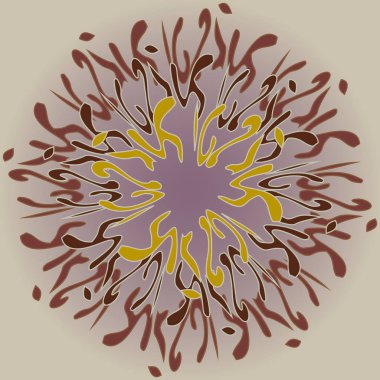 Yeni simetrik soyut mandala. Duvar kağıdı, desen dolgularını, web sayfaları, yüzey dokuları için dekoratif nesne-ebilmek var olmak kullanılmış.