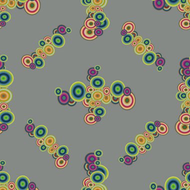 Soyut geometrik renkli seamless modeli daireler ile