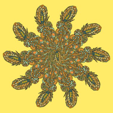 Stil zentangle yeni simetrik mandala doodle ile sanat esin kaynağı oldu. Duvar kağıdı, desen dolgularını, web sayfaları, yüzey dokuları için dekoratif nesne-ebilmek var olmak kullanılmış.