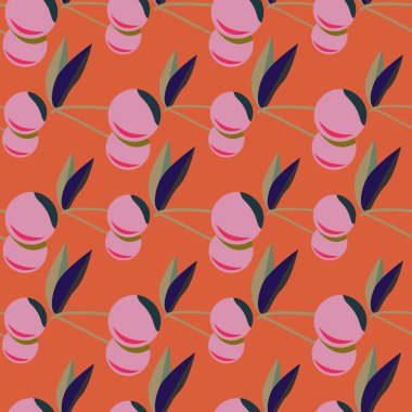 kiraz seamless modeli. Tekstil Ambalaj ve duvar kağıtları için iyi.