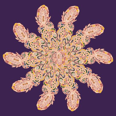 Stil zentangle yeni simetrik mandala doodle ile sanat esin kaynağı oldu. Duvar kağıdı, desen dolgularını, web sayfaları, yüzey dokuları için dekoratif nesne-ebilmek var olmak kullanılmış.