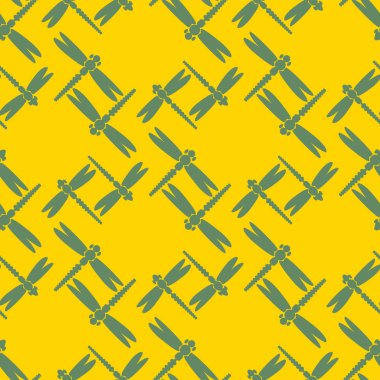 Dekoratif renkli seamless modeli ile şirin yusufçuk