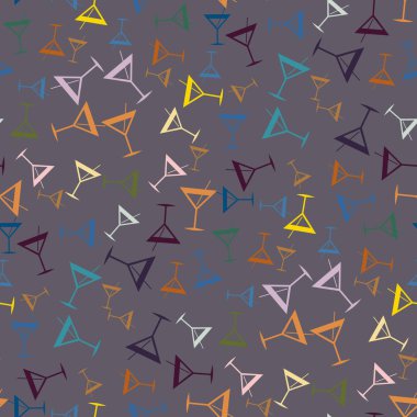 Tropik kokteyller renkli seamless modeli