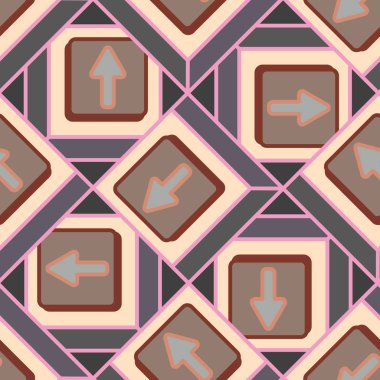 Ok düğmeleri ile Dikişsiz soyut desen