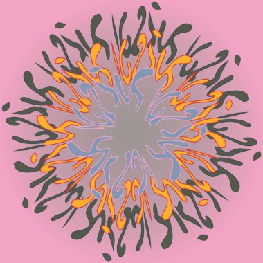 Yeni simetrik soyut mandala. Duvar kağıdı, desen dolgularını, web sayfaları, yüzey dokuları için dekoratif nesne-ebilmek var olmak kullanılmış.