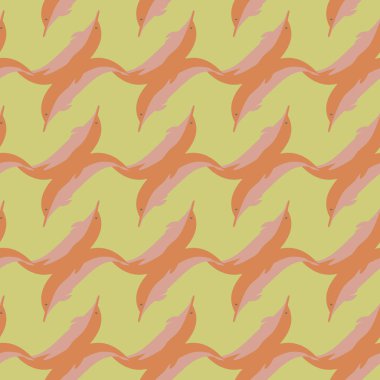 Yunuslar su altında çizim arka planı için bir sürü ile sorunsuz doku