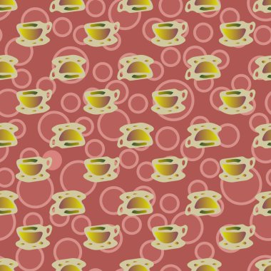 Bardak kahve veya çay arka plan seamless modeli üzerinde noktalı.