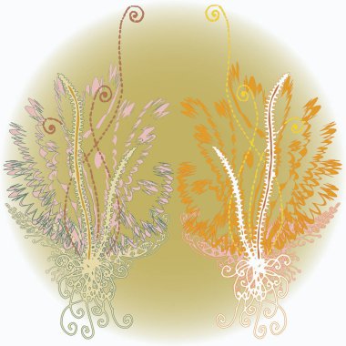 Yeni tasarım çalışmaları için el yapımı doodle ile soyut desen.