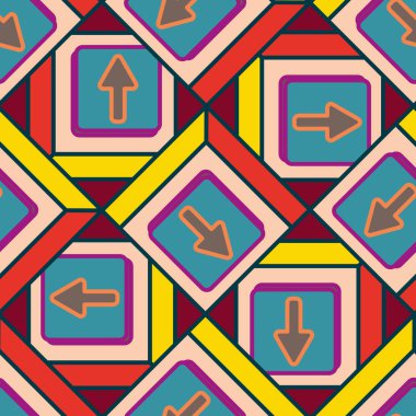 Ok düğmeleri ile Dikişsiz soyut desen