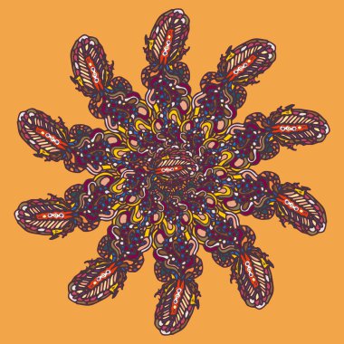 Stil zentangle yeni simetrik mandala doodle ile sanat esin kaynağı oldu. Duvar kağıdı, desen dolgularını, web sayfaları, yüzey dokuları için dekoratif nesne-ebilmek var olmak kullanılmış.