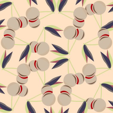 kiraz seamless modeli. Tekstil Ambalaj ve duvar kağıtları için iyi.