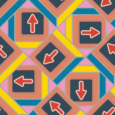 Ok düğmeleri ile Dikişsiz soyut desen