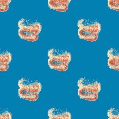 Bulutlar Dikişsiz desen şeklinde suluboya soyut leke.