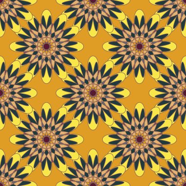  soyut çiçek geometrik Dikişsiz desen arka planı için